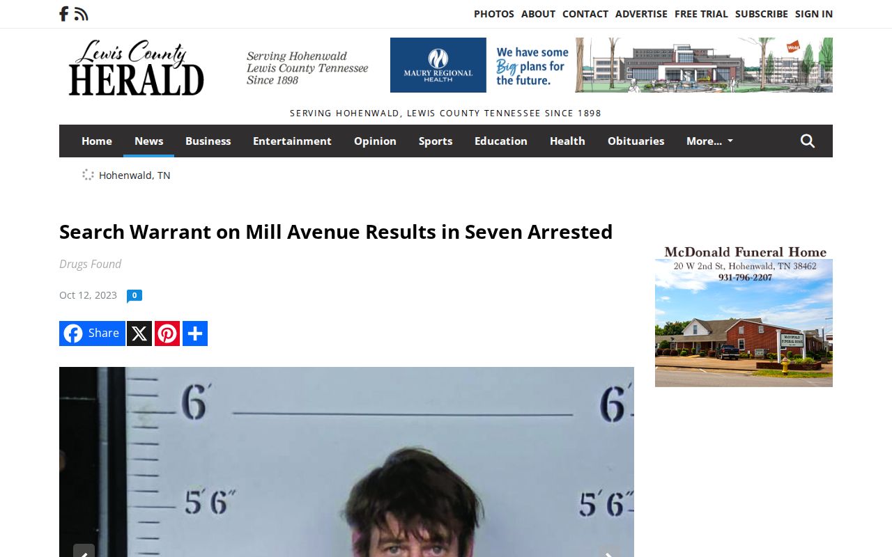 Lewis County multi-agency arrest news report