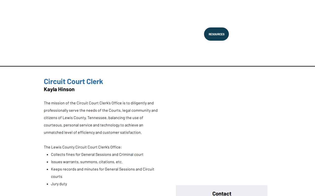 Lewis County arrest warrant and court process